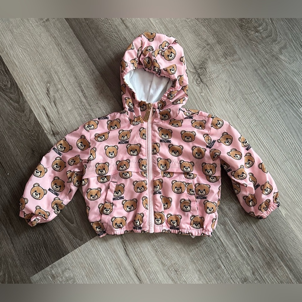 MOSCHINO KIDS HOODIE PRINTED WINDBREAKER